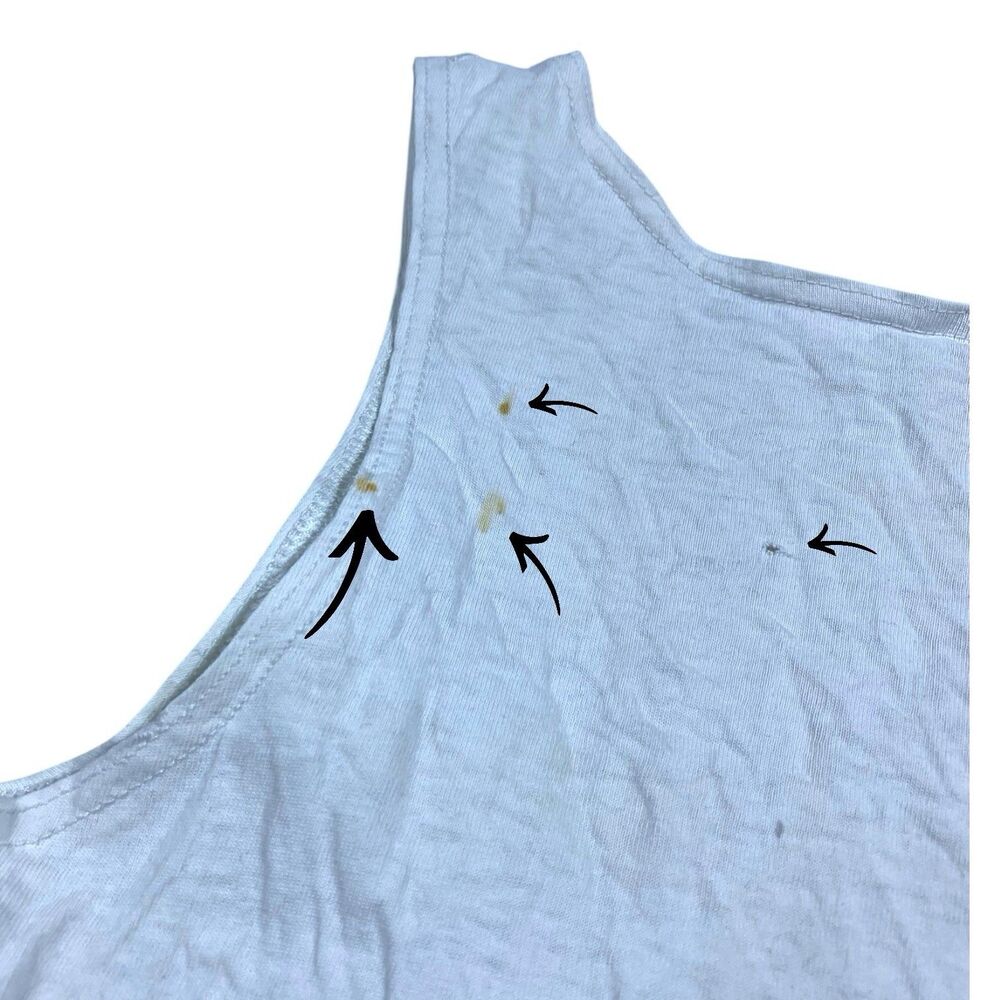 Vintage Nike Jordan Shirt Boys MEDIUM White Sleeveless Tank Top Basketball 90s - Picture 10 of 10
